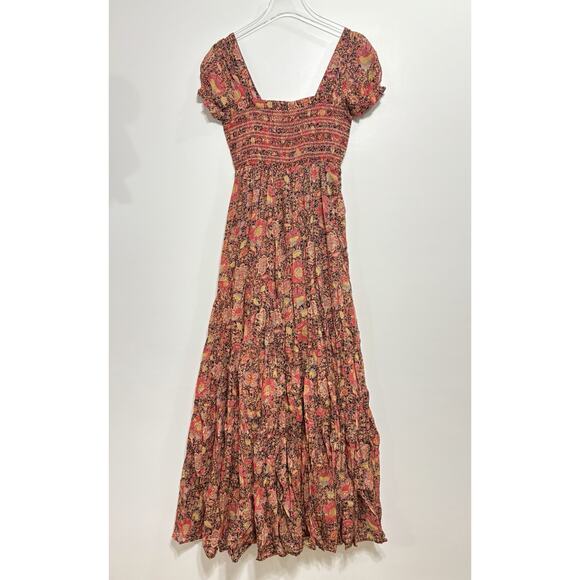 Free People Free People Getaway Midi Dress in Black Combo Size XS - Picture 2 of 6